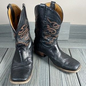 Herencia Mens Ostrich Cowboy Boots Size 8.5 - Made in Mexico